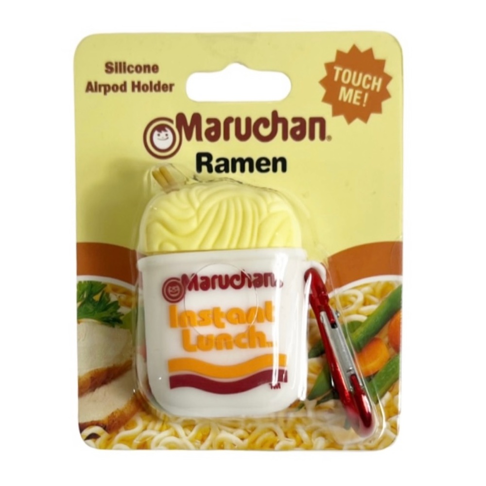 NEW Maruchan Ramen Instant Lunch Soft Silicone Apple Airpod Holder